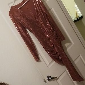 Bronze Sequin Bodycon Dress